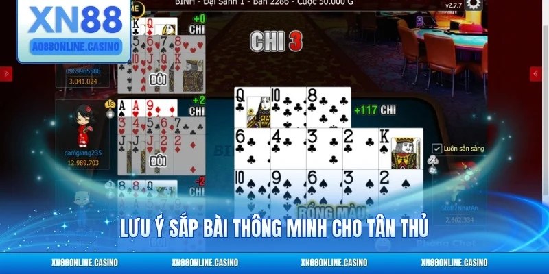 Lưu ý sắp bài thông minh cho tân thủ