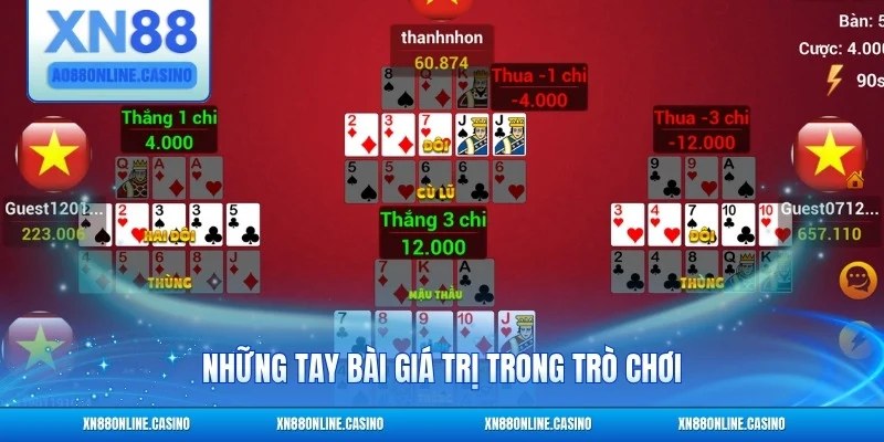 Những tay bài giá trị trong trò chơi